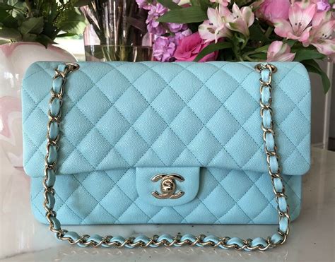 tiffany blue chanel classic flap|chanel fabric flap.